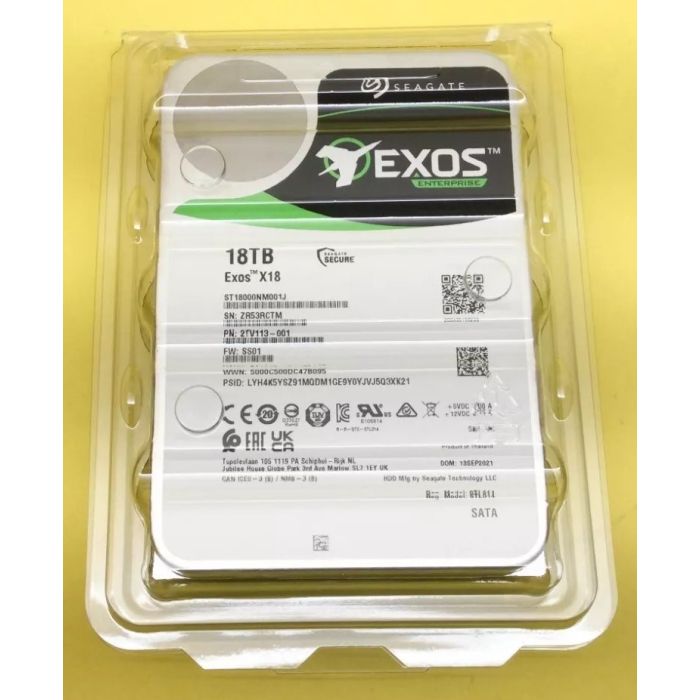 SEAGATE EXOS X18 18TB SATA 6Gb/s SED 3.5inch Hard Drive - ST18000NM001J