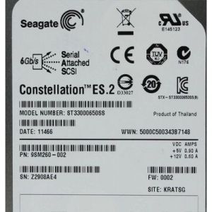 Seagate Constellation ST33000650SS 3TB 7200RPM 64MB SAS 6Gb/s 3.5" HDD