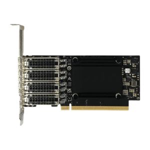 NVIDIA MCX713104AS-ADAT ConnectX-7 HHHL Adapter Card 25/50GbE Quad-Port SFP56 PCIe 4.0 x16 Crypto Disabled Secure Boot Enabled