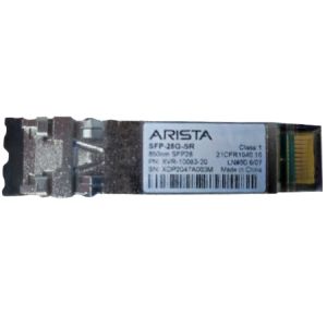 Arista SFP-25G-SR 25GBASE-SR SFP Transceiver, up to 70m over OM3 MMF or 100m over OM4 MMF