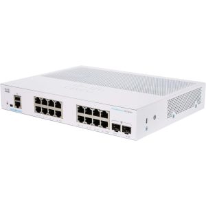 CISCO CBS350-16T-E-2G Switch - L3 - managed - 16 x 10/100/1000 + 2 x Gigabit SFP - rack-mountable