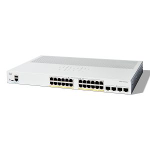 Cisco Catalyst 1200-24P-4G Smart Switch, 24 Port GE, PoE, 4x1GE SFP,