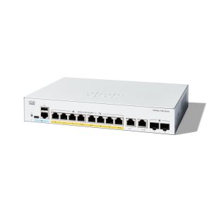 Cisco Catalyst 1200-8FP-2G Smart Switch, 8 Port GE, Full PoE, 2x1GE Combo, Limited Lifetime Protection