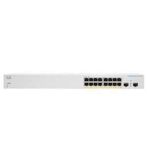 Cisco (CBS220-16P-2G), Managed L2 Gigabit Ethernet (10/100/1000) Power over Ethernet (PoE) White